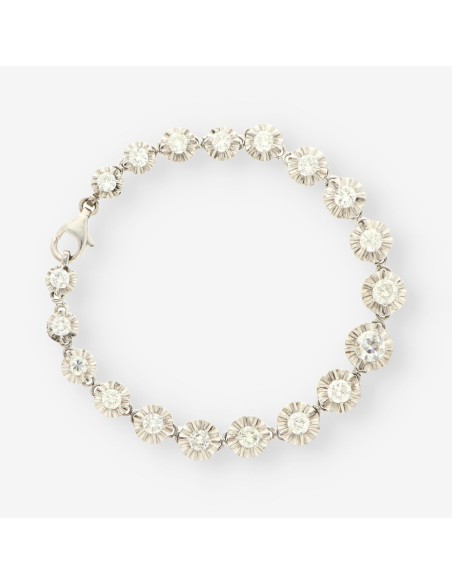 Pulsera oro blanco y bri