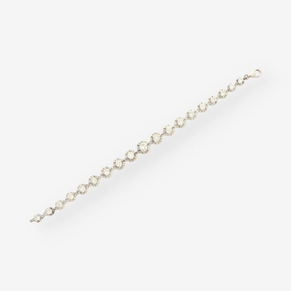 Pulsera oro blanco y bri