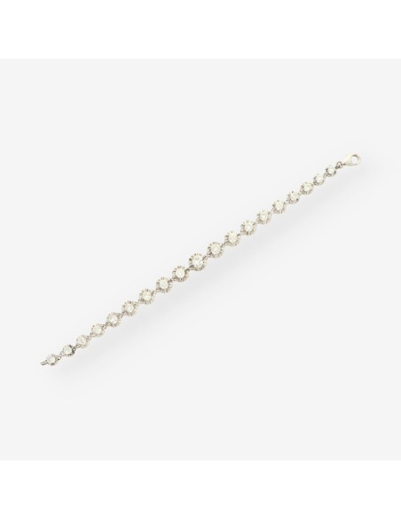 Pulsera oro blanco y bri