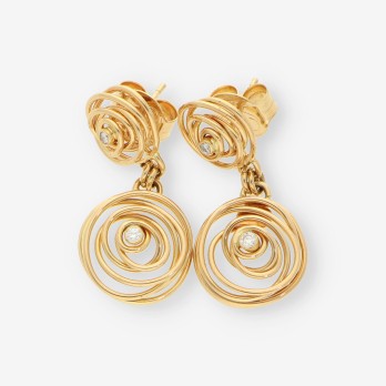 Pendientes oro y brillantes TOUS