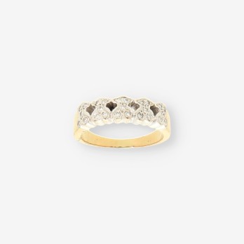 1/2 Alianza oro/oro blanco y bri TOUS