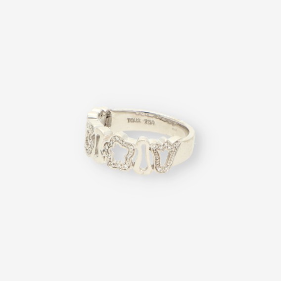 Anillo oro blanco y bri TOUS
