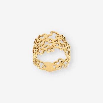 Anillo calado osos oro TOUS 2