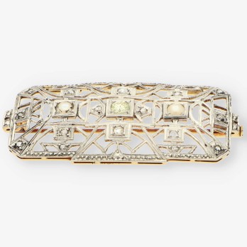 Broche oro blanco y diamantes 2