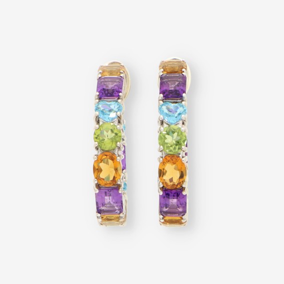 Pendientes argolla plata p. color SUAREZ