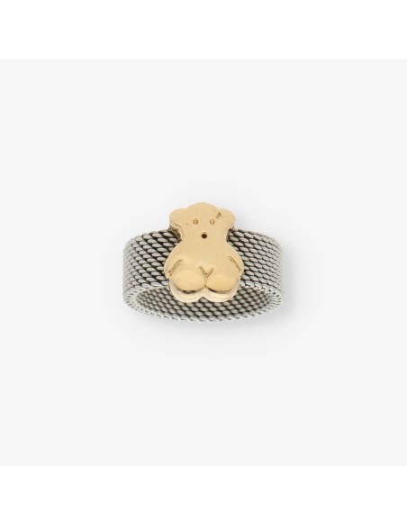 Anillo Tous en acero y oro 18kt