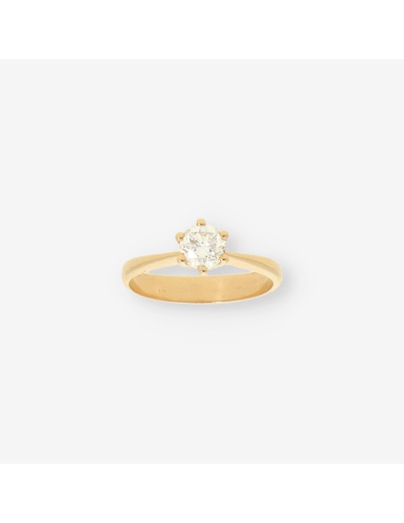 Anillo oro y bri aprox. 0.50 Qt