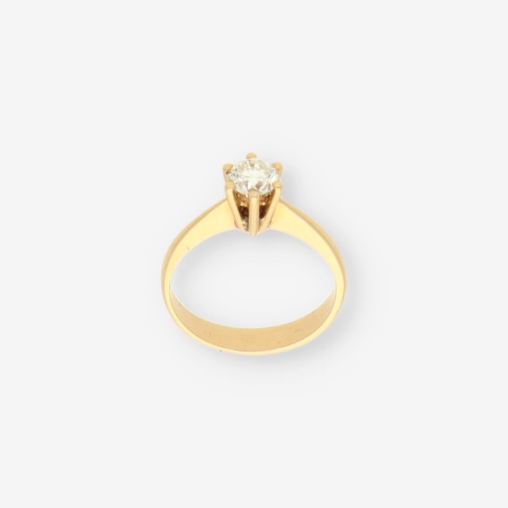 Anillo oro y bri aprox. 0.50 Qt