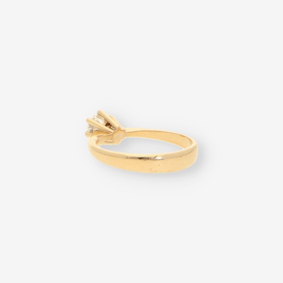 Anillo oro y bri aprox. 0.50 Qt
