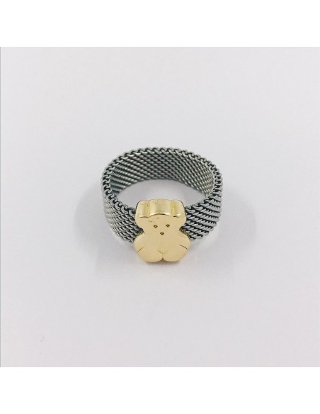 Anillo Tous en acero y oro 18kt