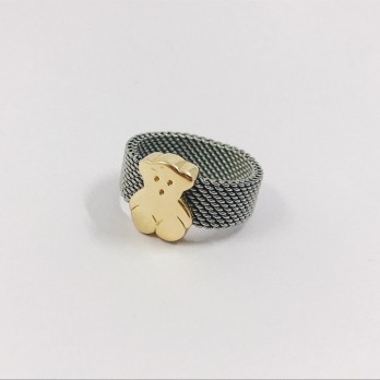 Anillo Tous en acero y oro 18kt 2
