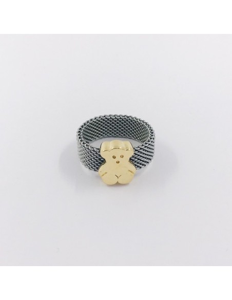 Anillo Tous en acero y oro 18kt