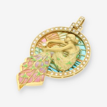 Colgante Hada Modernista oro y brillante 2