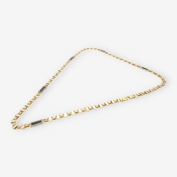 Cadena oro bl./ama. y p. onix 2