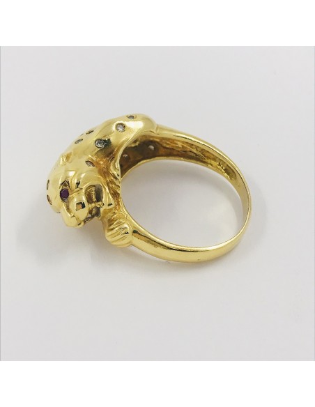 Anillo puma en oro 18kt.
