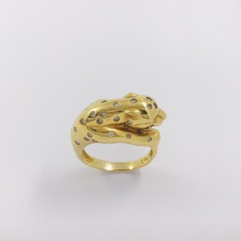 Anillo puma en oro 18kt. 2