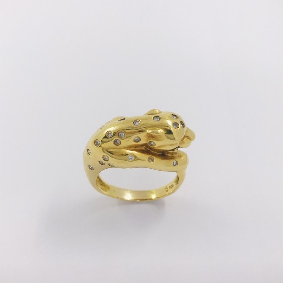 Anillo puma en oro 18kt.