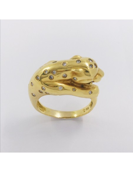 Anillo puma en oro 18kt.
