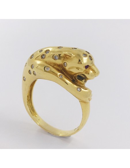 Anillo puma en oro 18kt.