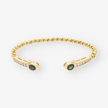 Esclava oro zafiro y brillantes