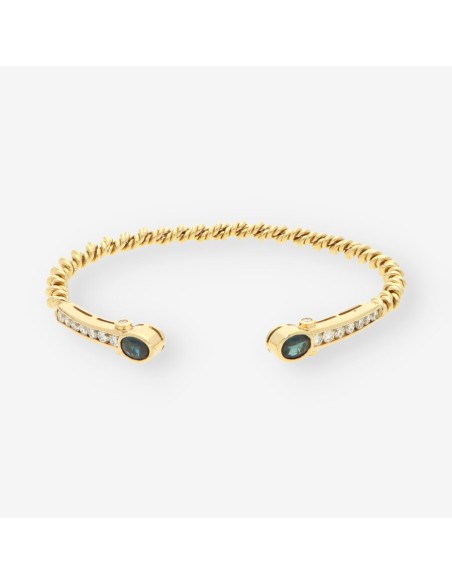 Esclava oro zafiro y brillantes