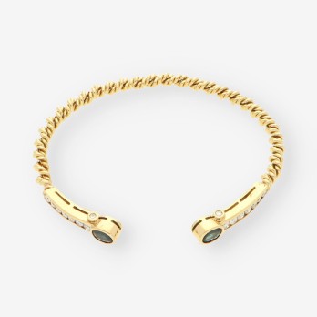 Esclava oro zafiro y brillantes 2