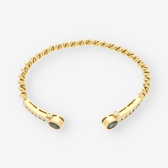 Esclava oro zafiro y brillantes