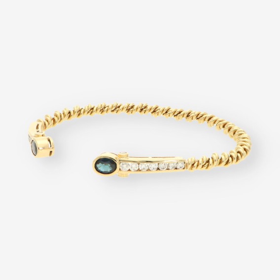 Esclava oro zafiro y brillantes