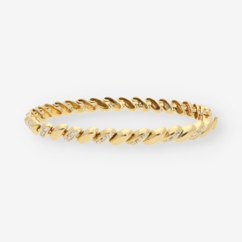 Pulsera oro bl.,oro ama y brillantes
