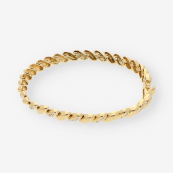 Pulsera oro bl.,oro ama y brillantes 2