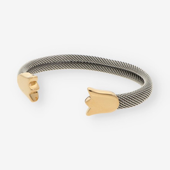 Esclava tulipÃ¡n acero y oro TOUS