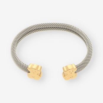 Esclava acero y oro oso TOUS 2