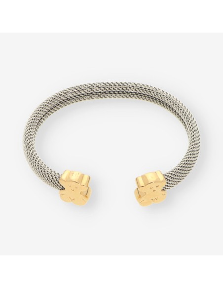 Esclava acero y oro oso TOUS