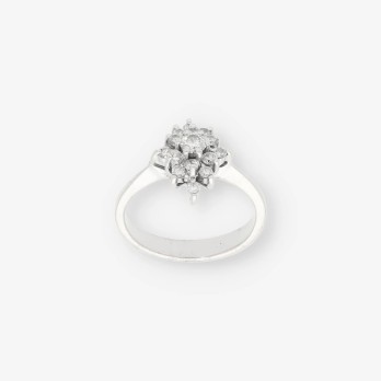 Anillo en oro blanco 18kt con brillantes 2