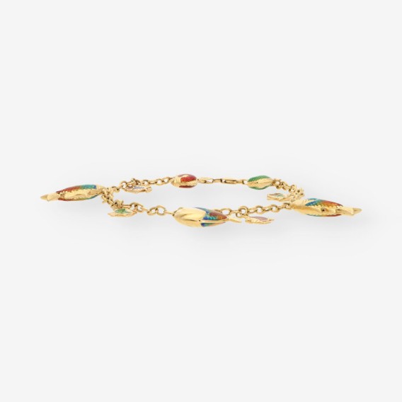 Pulsera peces oro
