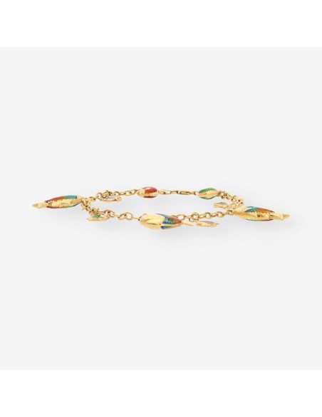 Pulsera peces oro