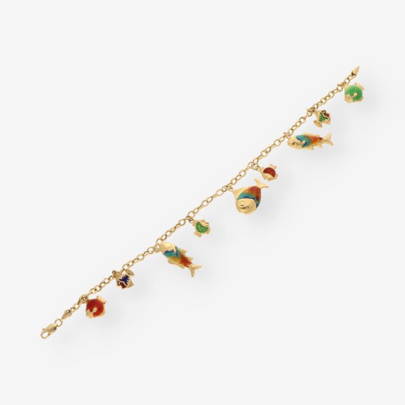 Pulsera peces oro