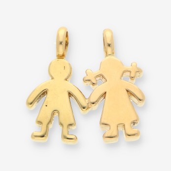 Colgante niÃ±o niÃ±a oro TOUS