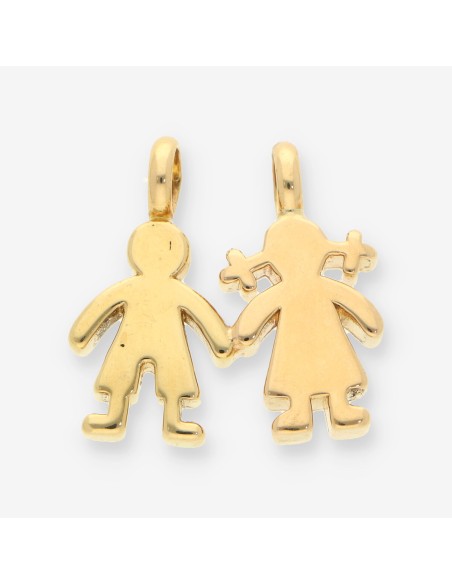Colgante niÃ±o niÃ±a oro TOUS