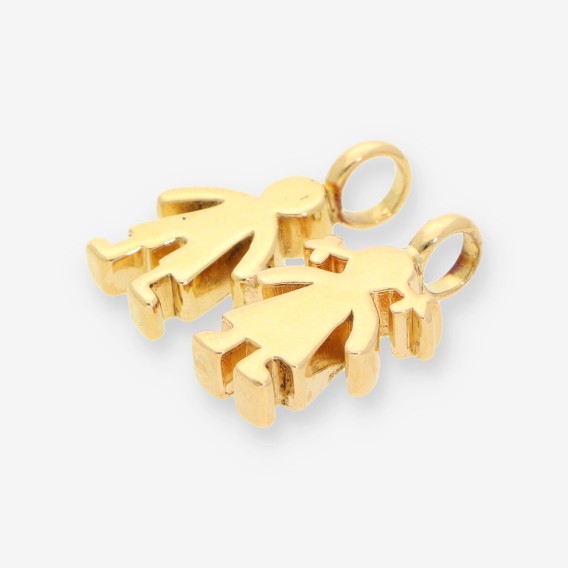 Colgante niÃ±o niÃ±a oro TOUS