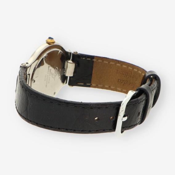Reloj acero CARTIER correa cuero