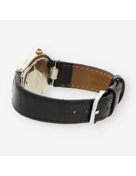 Reloj acero CARTIER correa cuero