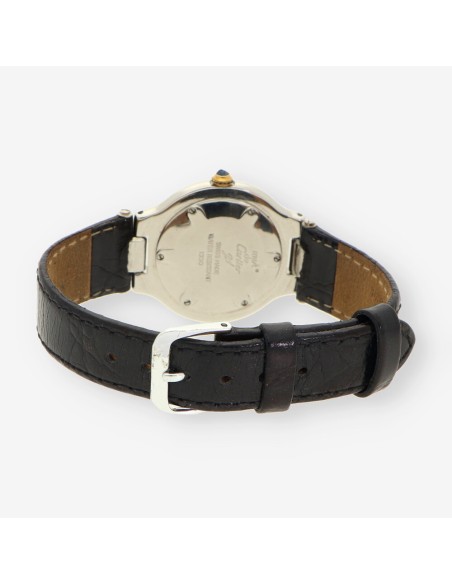 Reloj acero CARTIER correa cuero