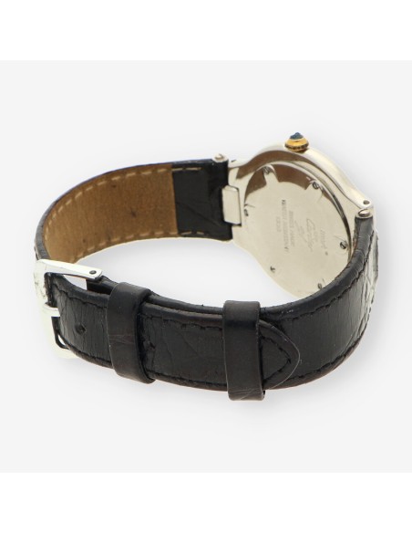 Reloj acero CARTIER correa cuero