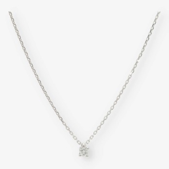 Colgante en oro blanco 18kt con brillante NUEVO 2