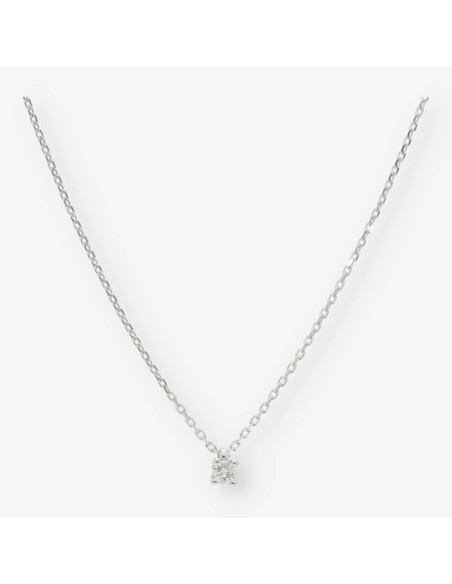 Colgante en oro blanco 18kt con brillante NUEVO
