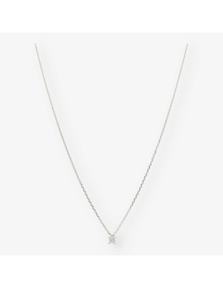 Colgante en oro blanco 18kt con brillante NUEVO