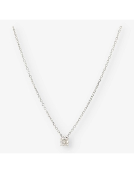 Colgante en oro blanco 18kt con brillante NUEVO