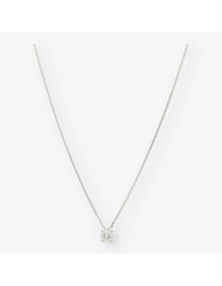 Colgante en oro blanco 18kt con brillante NUEVO