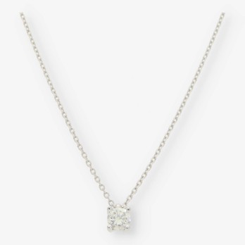 Colgante en oro blanco 18kt con brillante NUEVO 2